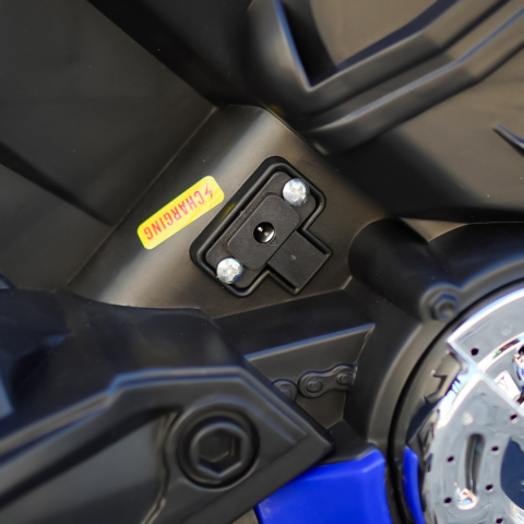 Motocicleta electrica pentru BDQ888, 70W 12V, cu roti moi, bluetooth, albastra [13]