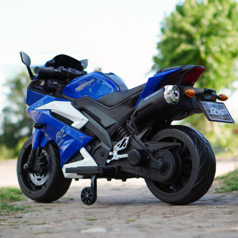 Motocicleta electrica pentru copii 3-9 ani, SuperBike TR15, PREMIUM, albastra [6]