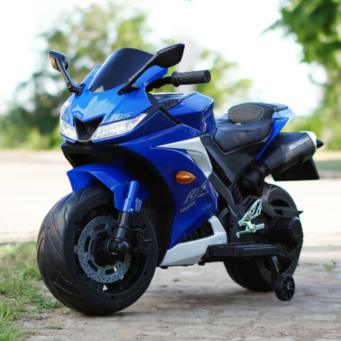 Motocicleta electrica pentru copii 3-9 ani, SuperBike TR15, PREMIUM, albastra [2]