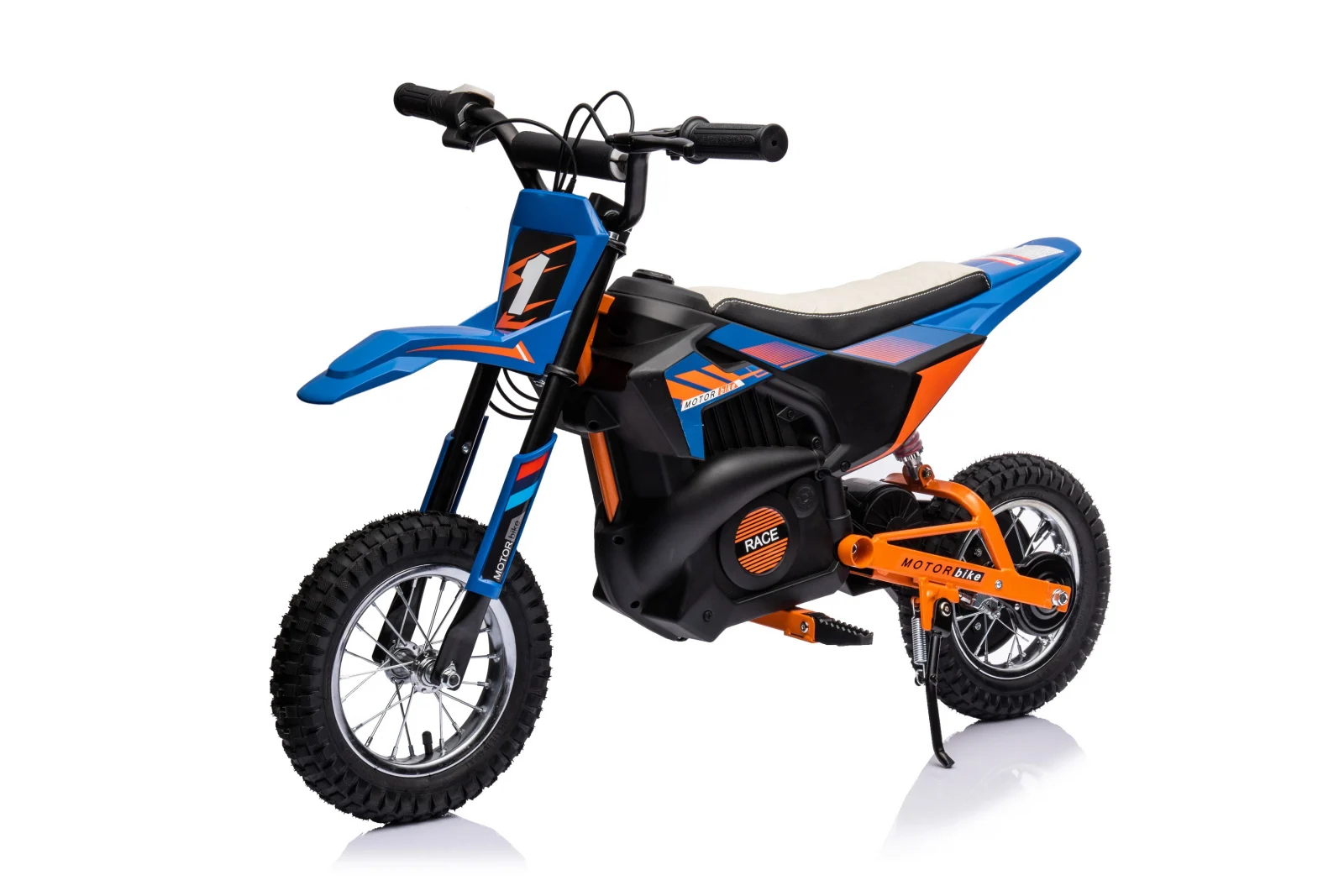 Motociclete electrice - Motocicleta electrica pentru copii 4-9 ani, tip Enduro, 250W, 24V, albastra