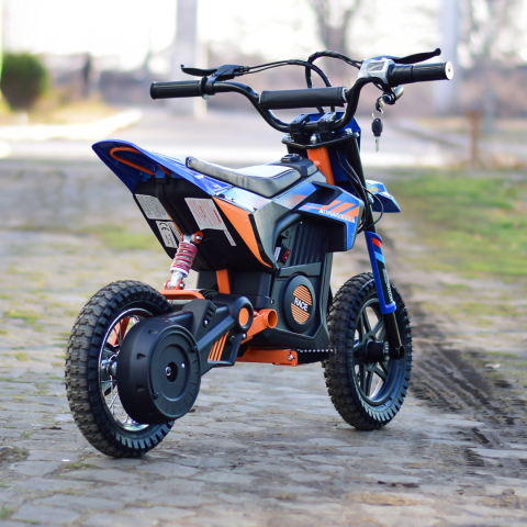 Electric ride-on motorcycle for children 4-9 years, Enduro type, 250W, 24V, blue [5]