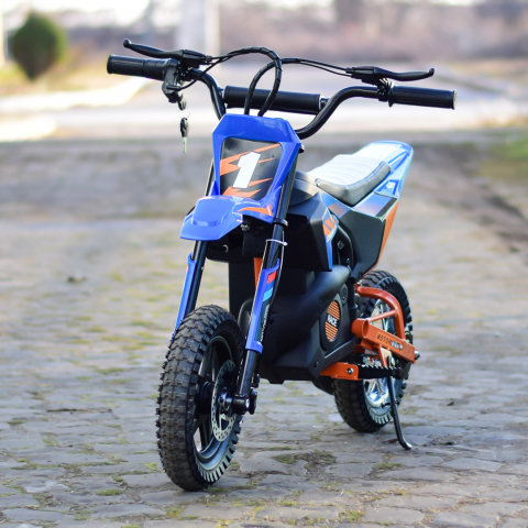 Electric ride-on motorcycle for children 4-9 years, Enduro type, 250W, 24V, blue [9]