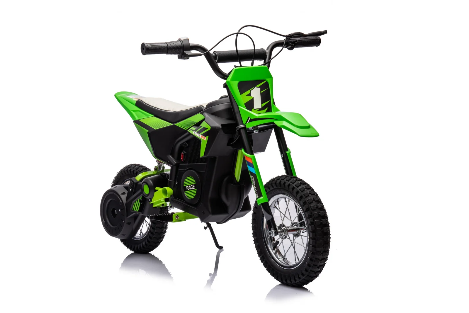 Electric ride-on motorcycle for children 4-9 years, Enduro type, 250W, 24V, green [4]