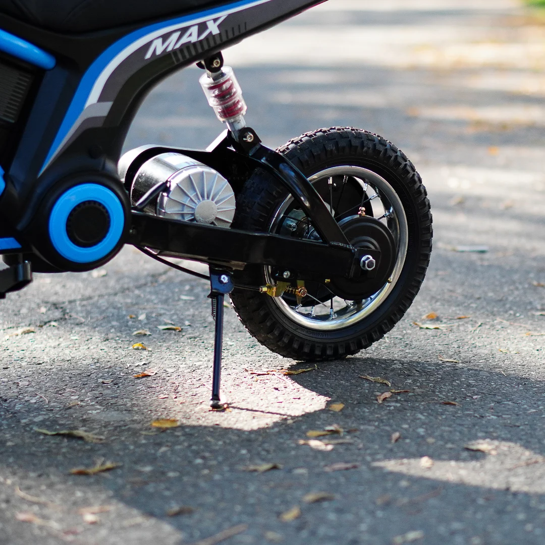 Electric ride-on motorcycle for children 5-10 years, enduro type, 350W, 24V, blue [4]