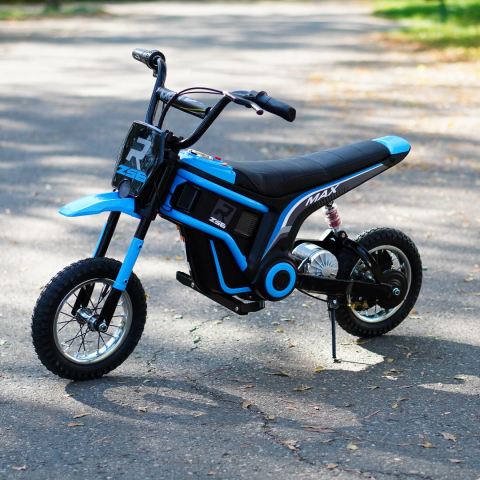 Electric ride-on motorcycle for children 5-10 years, enduro type, 350W, 24V, blue [8]