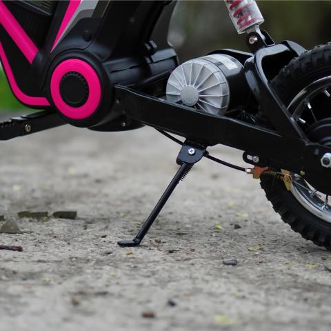 Motocicleta electrica pentru copii 5-10 ani, Enduro, 350W, 24V, scaun tapitat,  roz [7]