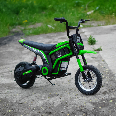 Motocicleta electrica pentru copii 5-10 ani, Enduro, 350W, 24V, scaun tapitat,  verde [6]