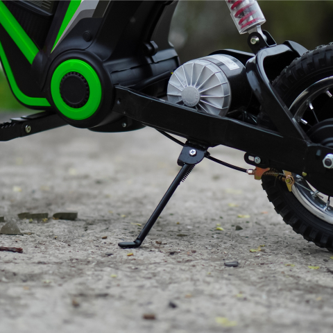 Motocicleta electrica pentru copii 5-10 ani, Enduro, 350W, 24V, scaun tapitat,  verde [7]