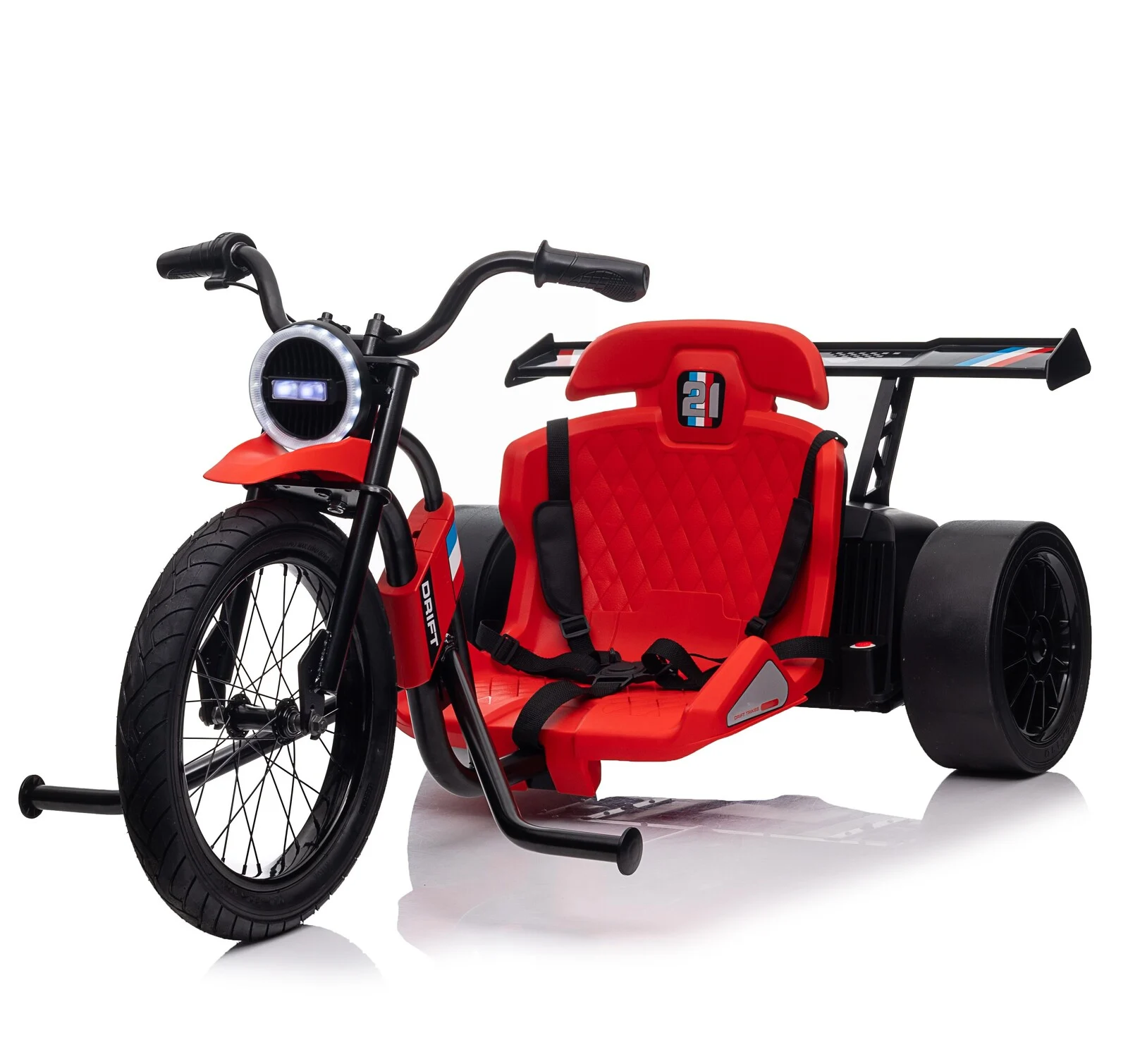 Motociclete electrice - Motocicleta electrica pentru copii 5-12 ani, Drift-Trike, 500W, 24V, 10Ah, rosie