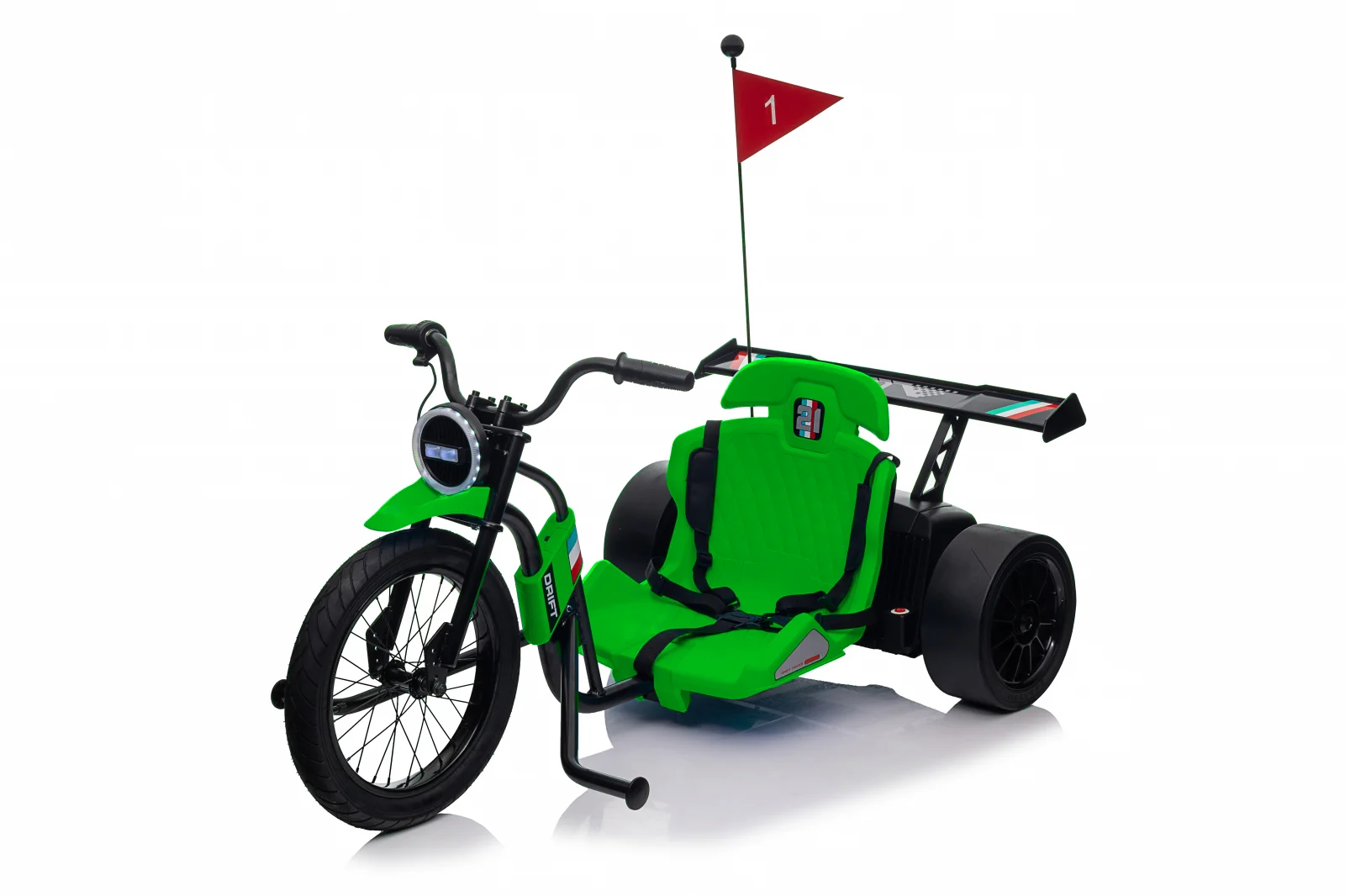 Ride-on motorcycle Drift-Trike, for children 5-12 years, 500W, 24V, 10Ah, green [16]