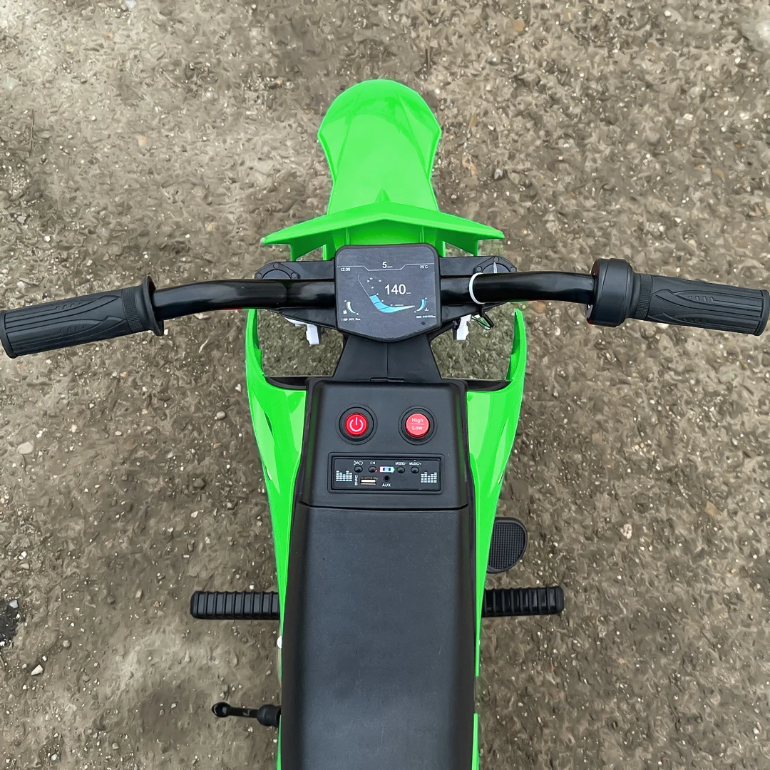 Motocicleta electrica pentru copii, BalanceBike 350W 24V, verde [6]