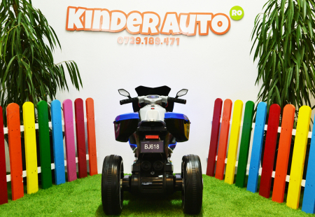Electric Ride-on motorcycle for children Kinderauto BJ618, 70W, 6V, 2 motors, 6V, 3 wheels, blue [12]