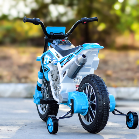 Motocicleta electrica pentru copii BJH022, 70W, 12V, albastru [8]