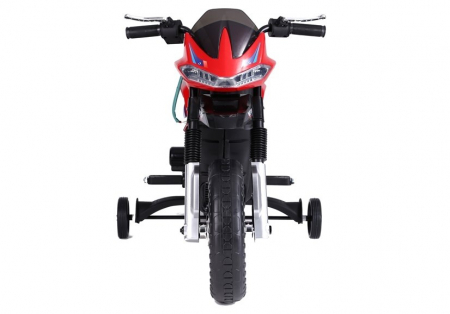 Electric Ride-on motorcycle for children Kinderauto BJT5158, 45W, 6V, with auxiliary wheels, red [6]