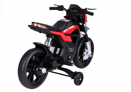Electric Ride-on motorcycle for children Kinderauto BJT5158, 45W, 6V, with auxiliary wheels, red [4]