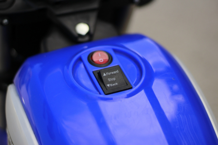 Kids ride-on electric motorbike BT307 with auxiliary wheels, 60W, inflatable wheels, blue [9]