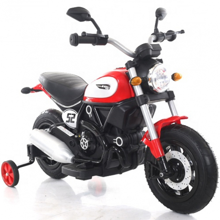 Motociclete electrice - Motocicleta electrica pentru copii BT307 60W, roti gonflabile, rosie