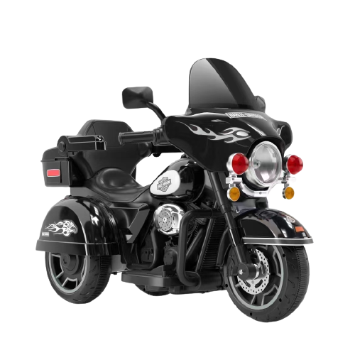 Motociclete electrice - Motocicleta electrica pentru copii, cu telecomanda, model BJLT609, 50W, 6V-7Ah, neagra