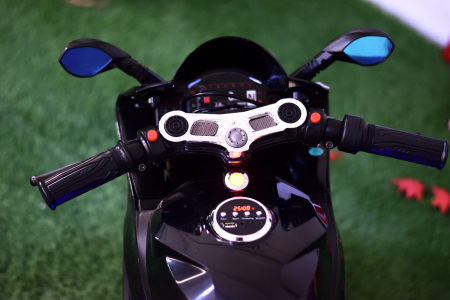 Motocicleta electrica pentru copii SX1629, putere 250W, 24V, roti moi cauciuc EVA, Neagra [6]