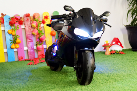 Motocicleta electrica pentru copii SX1629, putere 250W, 24V, roti moi cauciuc EVA, Neagra [2]