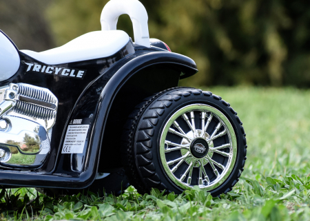 Electric Ride-on Police motorcycle with 3 wheels, JT568, 35W, 6V, standard, white & black [8]