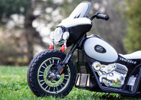 Electric Ride-on Police motorcycle with 3 wheels, JT568, 35W, 6V, standard, white & black [7]