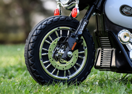 Electric Ride-on Police motorcycle with 3 wheels, JT568, 35W, 6V, standard, white & black [9]
