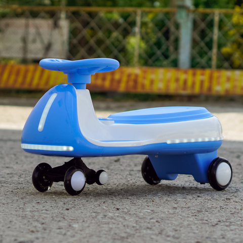 Wiggle Car 360 Electric Ride-On for Kids, Ages 3–7, 12V 90W, Blue [2]