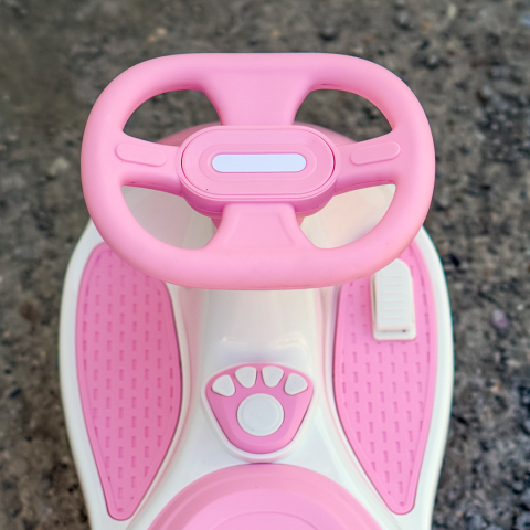 Wiggle Car 360 Electric Ride-On for Kids, Ages 3–7, 12V 90W, pink [10]