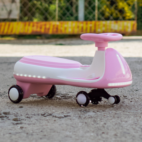 Wiggle Car 360 Electric Ride-On for Kids, Ages 3–7, 12V 90W, pink [9]
