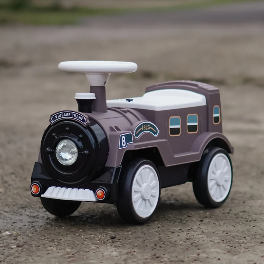 Vintage Train Ride-On Walker for Children, EVA Wheels, 18–30 Months, maro [6]