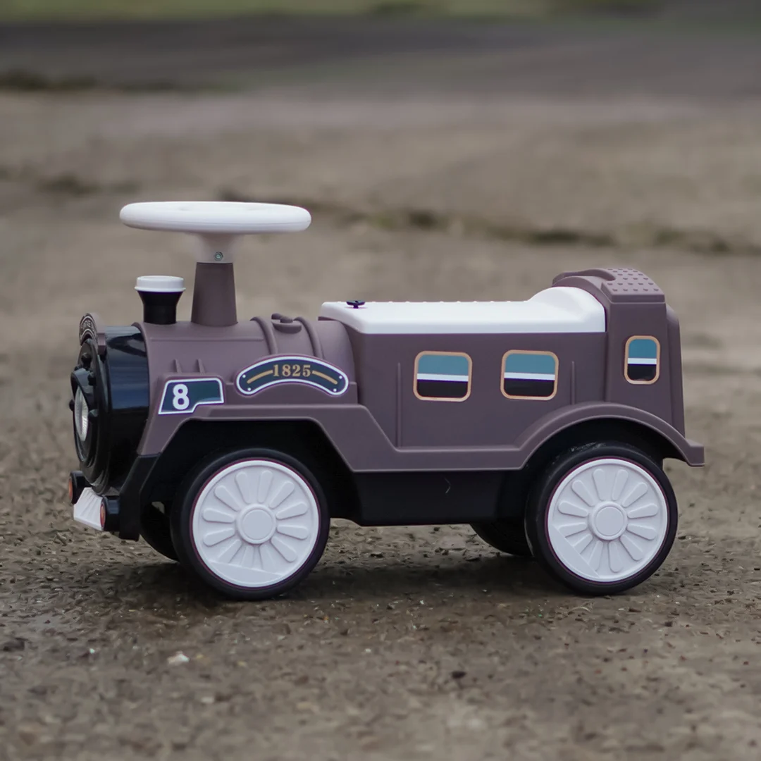 Vintage Train Ride-On Walker for Children, EVA Wheels, 18–30 Months, maro [4]