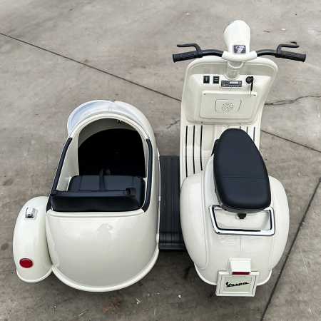 Ride-on scooter for children, licensed Piaggio VESPA 150 VL1T, 110W, 12V, 10Ah, beige [10]