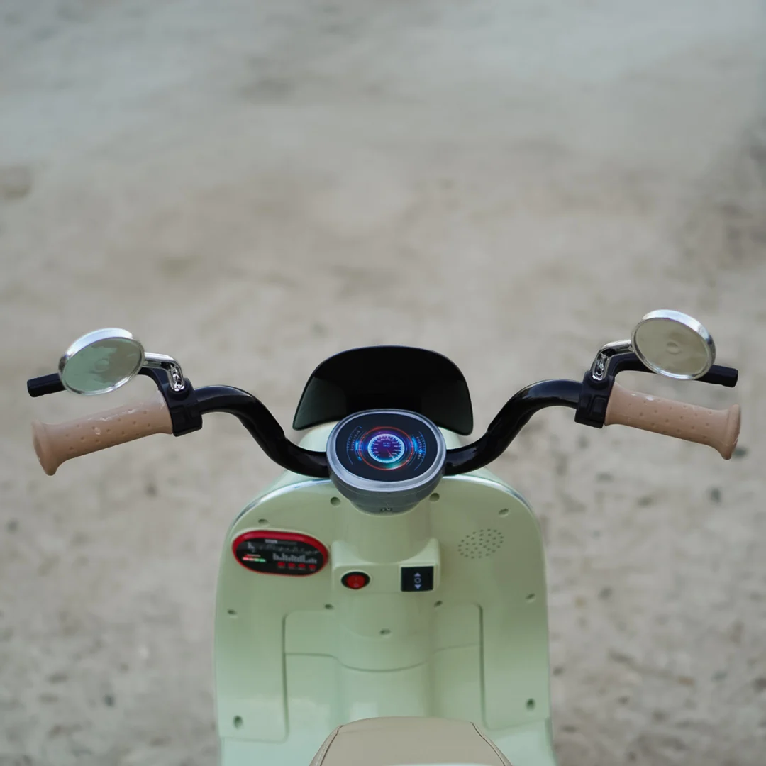 Electric Scooter for Kids , 3 Wheels, 2 Seats, Remote Control, 70W, Green [7]