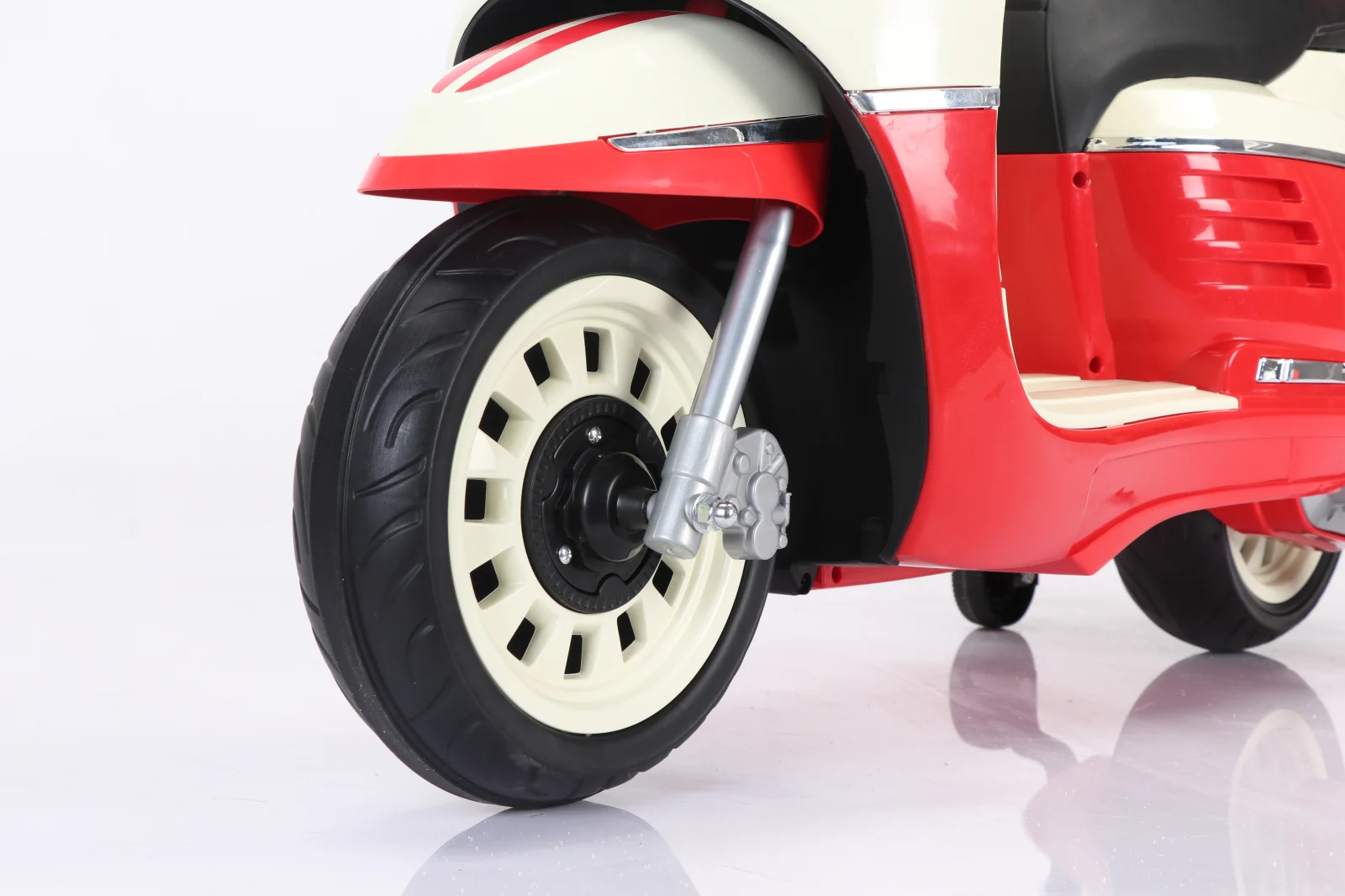 Ride-on electric scooter for children, Retro model, for 2 children,  70W, 12V, premium, bluetooth, red [2]