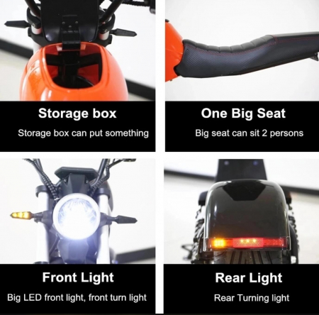 Electric scooter for adults Solley SMD X-12, orange, 1500W, 60V 20Ah [5]