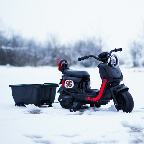Ride-on scooter for children, with detachable trailer, remote control, model BJBTK3, 70W, black [15]