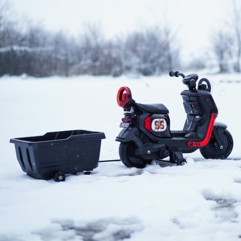 Ride-on scooter for children, with detachable trailer, remote control, model BJBTK3, 70W, black [17]