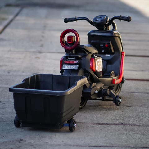 Ride-on scooter for children, with detachable trailer, remote control, model BJBTK3, 70W, black [5]
