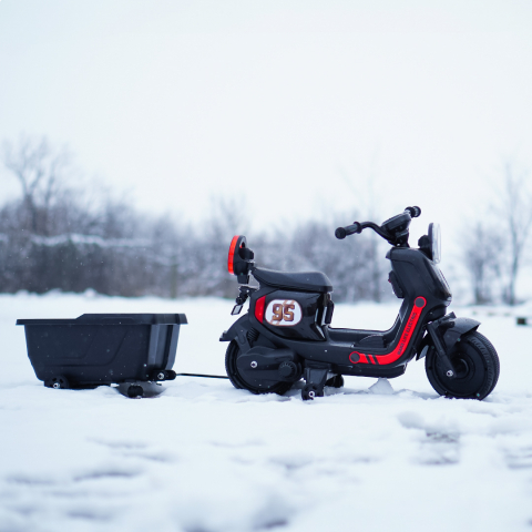 Ride-on scooter for children, with detachable trailer, remote control, model BJBTK3, 70W, black [16]