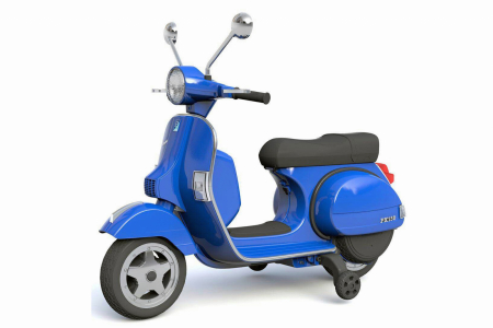 Motociclete electrice - Scuter electric pentru copii Piaggio PX150, 70W, 12V, premium, albastru