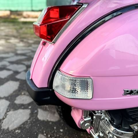 Electric scooter for children licensed Piaggio PX150, 70W, 12V, premium, box included, pink [14]