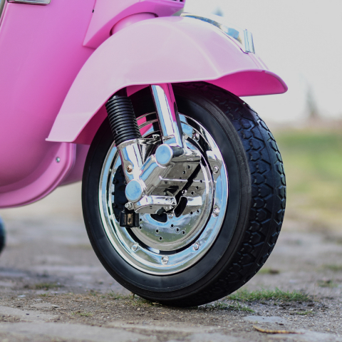 Electric scooter for children licensed Piaggio PX150, 70W, 12V, premium, box included, pink [15]