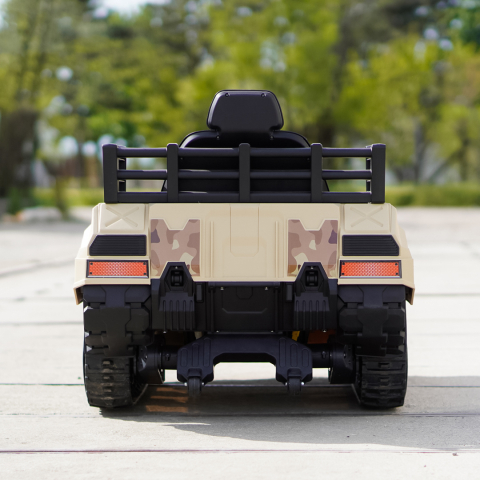 Electric Ride-On Tank for Kids Commander, 110W, 12V 12Ah, Beige Camouflage [5]