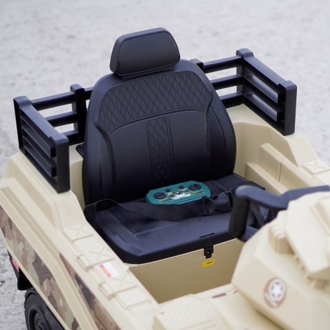 Electric Ride-On Tank for Kids Commander, 110W, 12V 12Ah, Beige Camouflage [12]