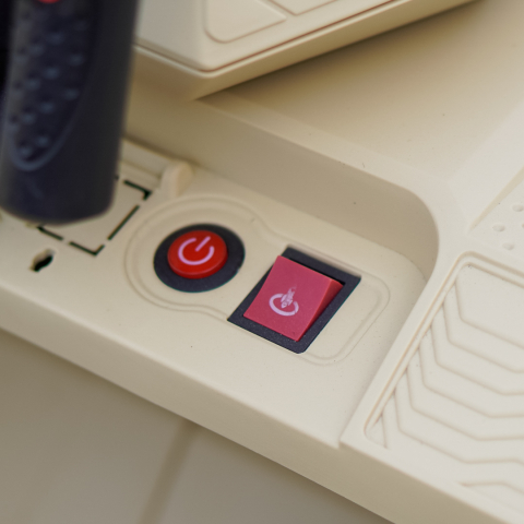 Electric ride-on tank for children Commander, 240W, 24V, multiple functions, camouflage beige [12]