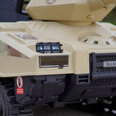 Electric ride-on tank for children Commander, 240W, 24V, multiple functions, camouflage beige [8]