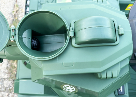 Electric ride-on tank for children Commander, 240W, 24V, multiple functions, camouflage green [12]