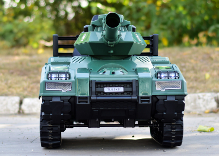 Electric ride-on tank for children Commander, 240W, 24V, multiple functions, camouflage green [2]
