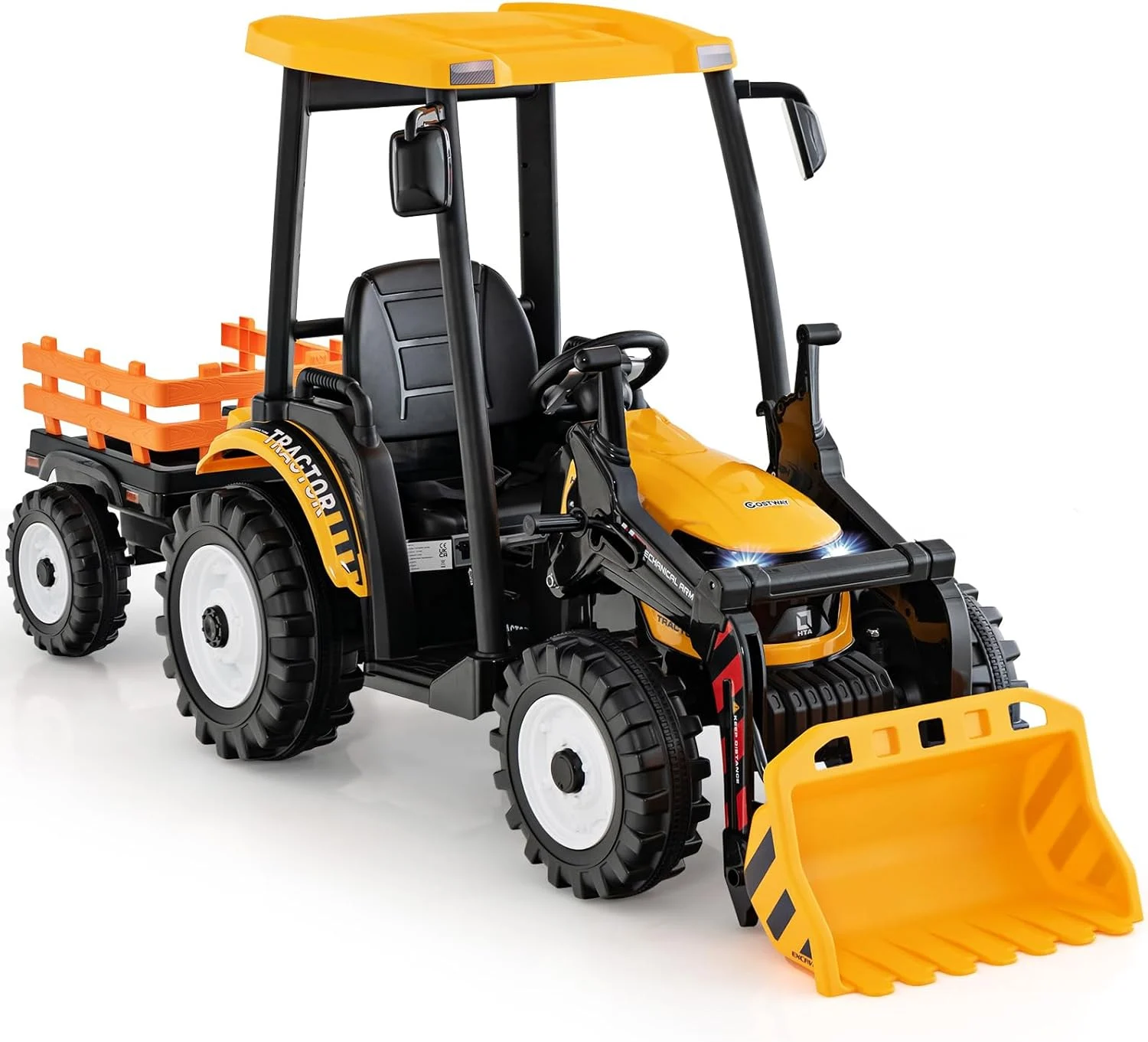 Special Ride on vehicles - Power-Tractor Electric Ride-On Tractor for Children, 400W, 24V, Yellow